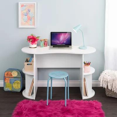 Kurv Modern Computer Desk - White