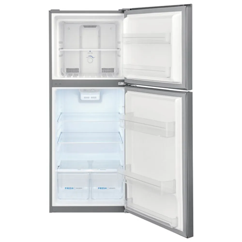 Frigidaire 24" 11.6 Cu. Ft. Top Freezer Refrigerator (FFET1222UV) - Brushed Steel