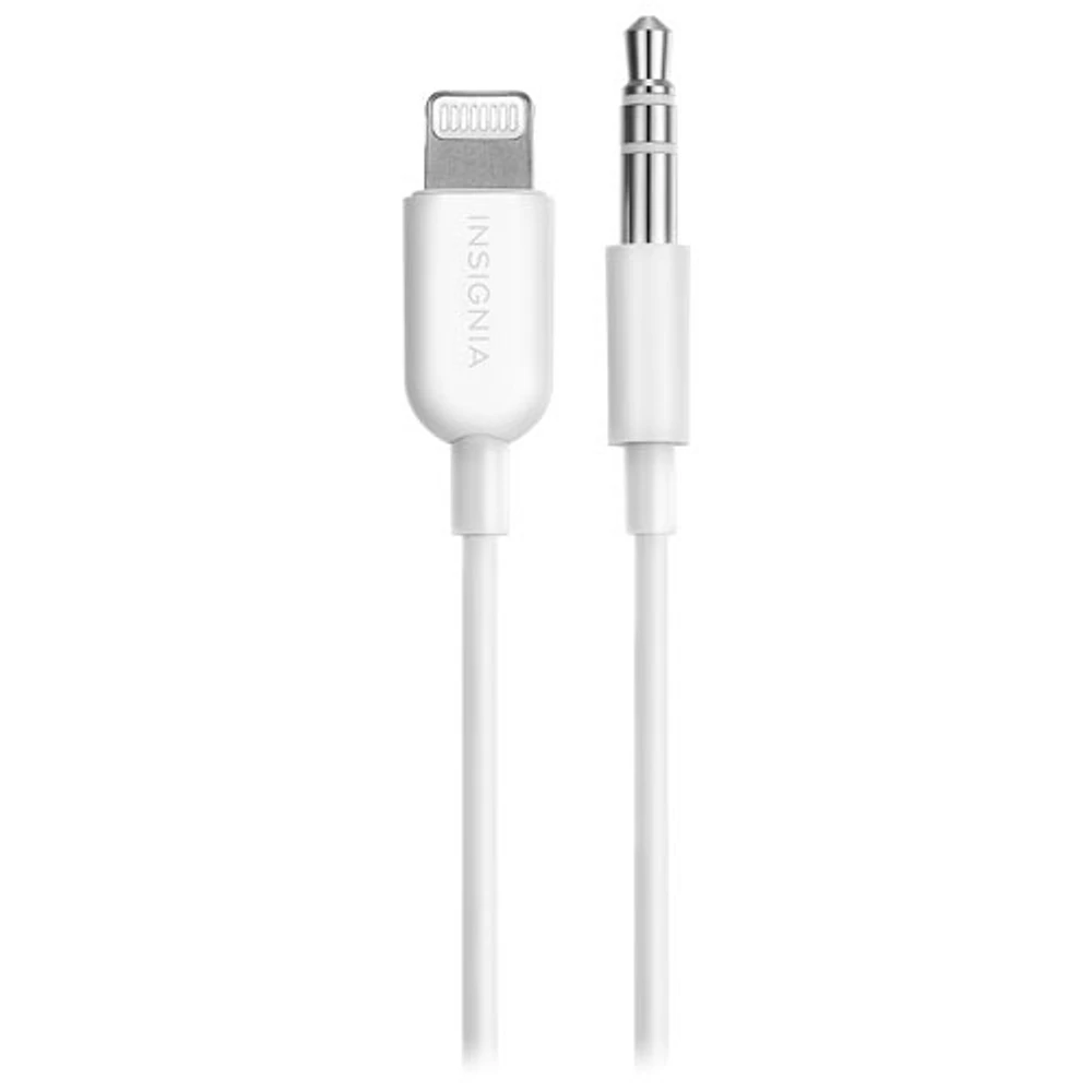 Insignia 0.9m (3 ft.) Lightning/3.5mm Stereo Cable - White - Only at Best Buy