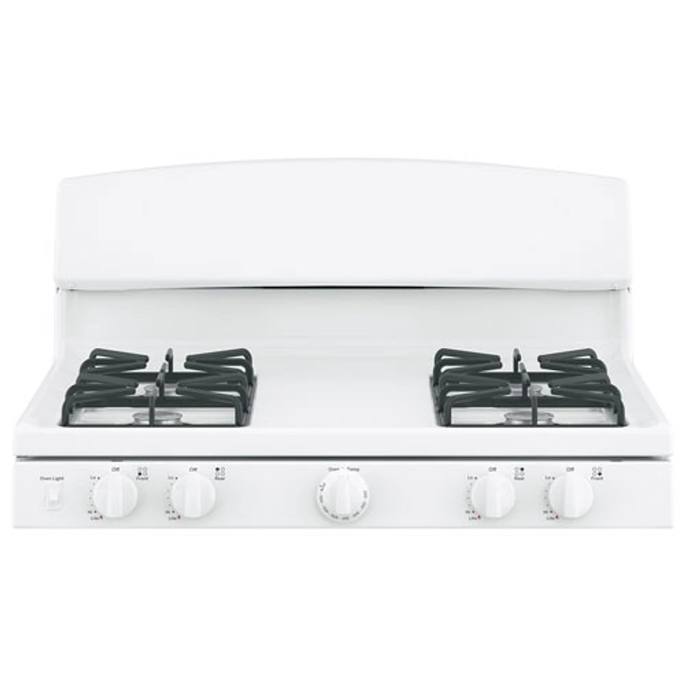 GE Profile 30" 4.8 Cu. Ft. Free-Standing Gas Range with Broiler Drawer (JCGBS10DEMWW) - White