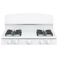 GE Profile 30" 4.8 Cu. Ft. Free-Standing Gas Range with Broiler Drawer (JCGBS10DEMWW) - White