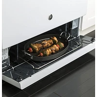 GE Profile 30" 4.8 Cu. Ft. Free-Standing Gas Range with Broiler Drawer (JCGBS10DEMWW) - White