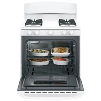 GE Profile 30" 4.8 Cu. Ft. Free-Standing Gas Range with Broiler Drawer (JCGBS10DEMWW) - White