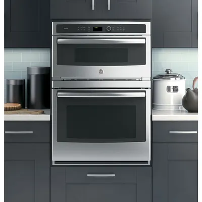 GE Profile 30" Self-Clean True Convection Electric Combination Wall Oven (PT7800SHSS) - Stainless