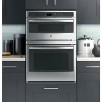 GE Profile 30" Self-Clean True Convection Electric Combination Wall Oven (PT7800SHSS) - Stainless