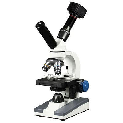 Microscope composé deux côtés 40x-1000x avec caméra intégrée de Walter Products (2058STLEDDNS2)