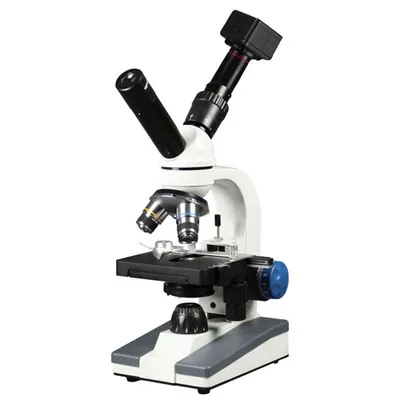 Microscope composé deux côtés 40x-1000x avec caméra intégrée de Walter Products (2058STLEDDNS5)