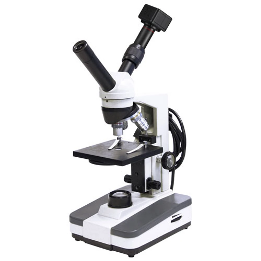 Walter Products 40x - 400x Dual View Compound Microscope with Built-in Camera (BMT404DLEDDNS5)