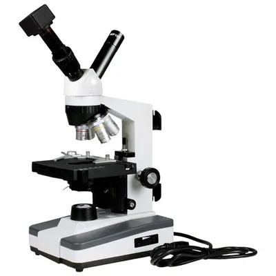 Walter Products 40x - 1000x Dual View Compound Microscope with Built-in Camera (LTM404LEDDNS5)