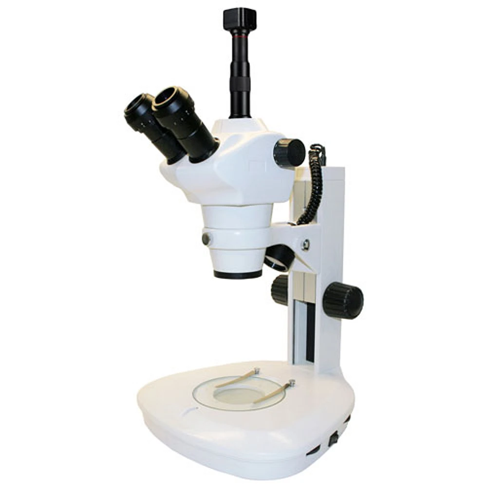 Microscope trinoculaire stéréo 8x à 50x avec caméra intégrée de Walter Products (QZDDNS5)