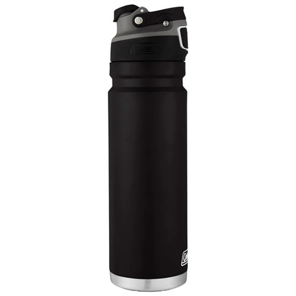 FreeFlow de 700 ml (24 oz) de Coleman Bouteille d'eau isotherme en acier inoxydable - Noir