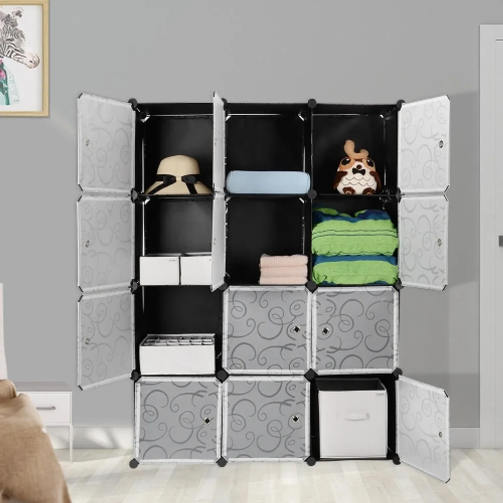 DIY 12 Cube Portable Closet Storage Organizer - Costway