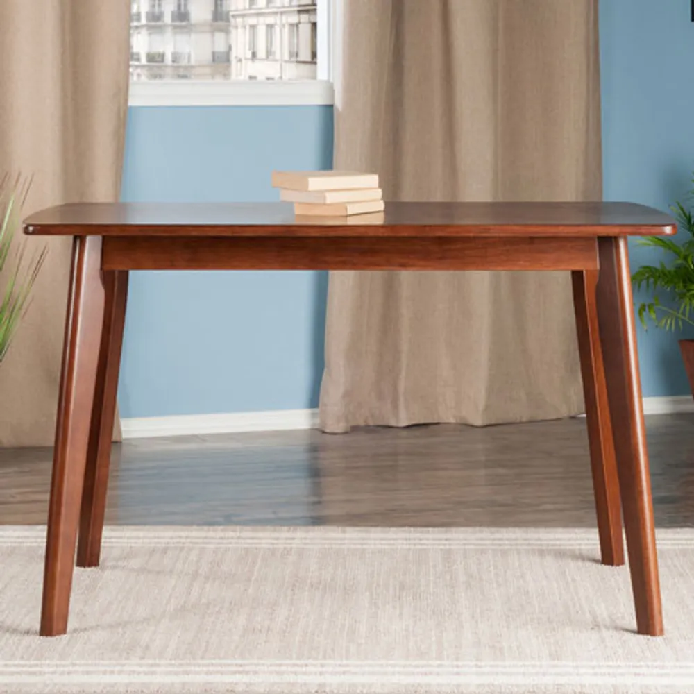 Shaye Transitional 4-Seating Casual Dining Table - Walnut