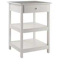 Delta 2-Shelf Printer Stand - White