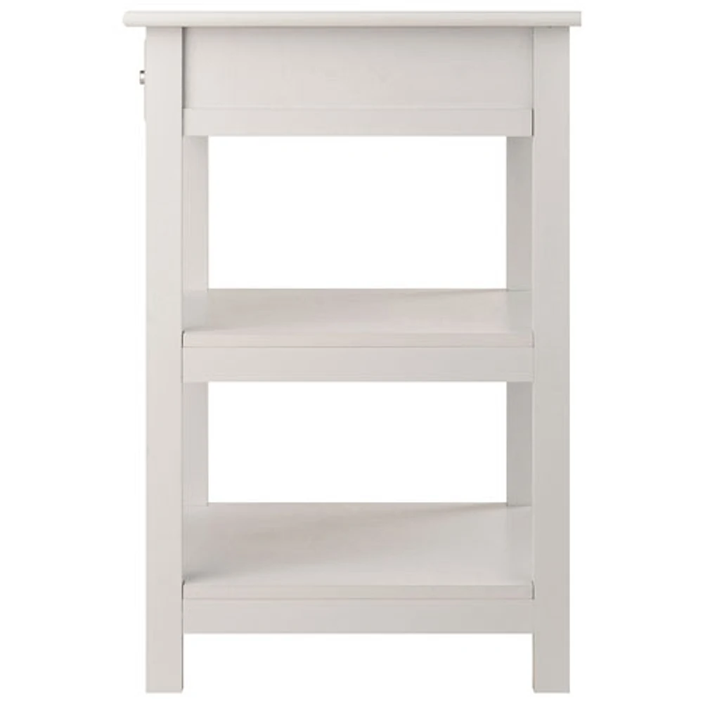 Delta 2-Shelf Printer Stand - White