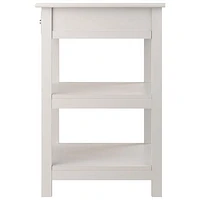 Delta 2-Shelf Printer Stand - White