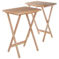 Alex Transitional 2-Piece Table Set - Natural