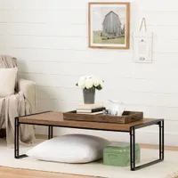 Gimetri Rustic Country Rectangular Coffee Table - Rustic Bamboo