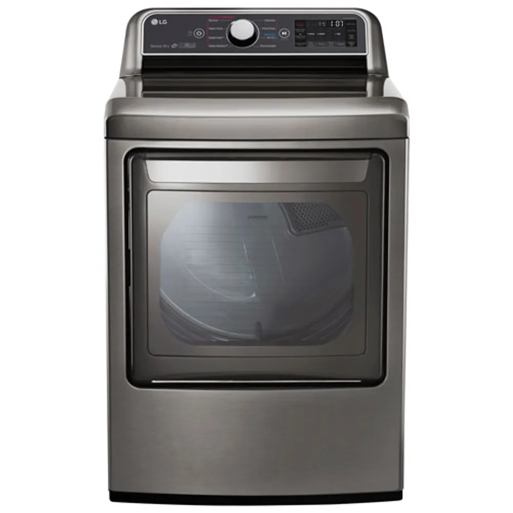 LG 7.3 Cu. Ft. Electric Steam Dryer (DLEX7300VE) - Graphite Steel