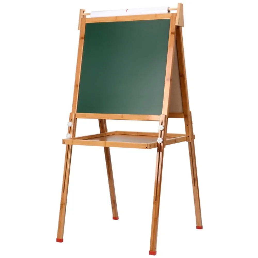 TOOKYLAND Wooden Easel For Kids - Adjustable Height Stand With