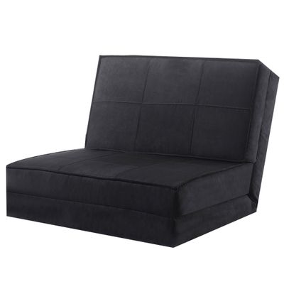 Costway Convertible Fold Down Chair Flip Out Lounger Sleeper Bed Couch Black