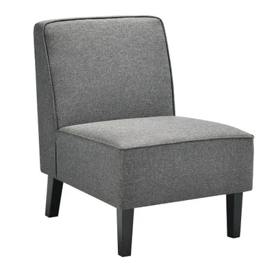 Costway Accent Chair Armless Fabric Sofa Living Room Furniture Gray