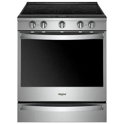 Whirlpool 30" Self-Clean Slide-In Electric Range (YWEE750H0HZ) -Stainless - Open Box -Scratch & Dent