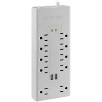 Insignia 10-Outlet 2-USB Surge Protector - Only at Best Buy