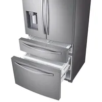 Réfrigérateur 2 portes 28 pi³ 36 po avec distributeur de glaçons de Samsung (RF28R7201SR/AA) - Inox