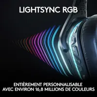 Casque de jeu sans fil RF avec microphone G935 de Logitech - Noir