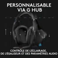 Casque de jeu sans fil RF avec microphone G935 de Logitech - Noir