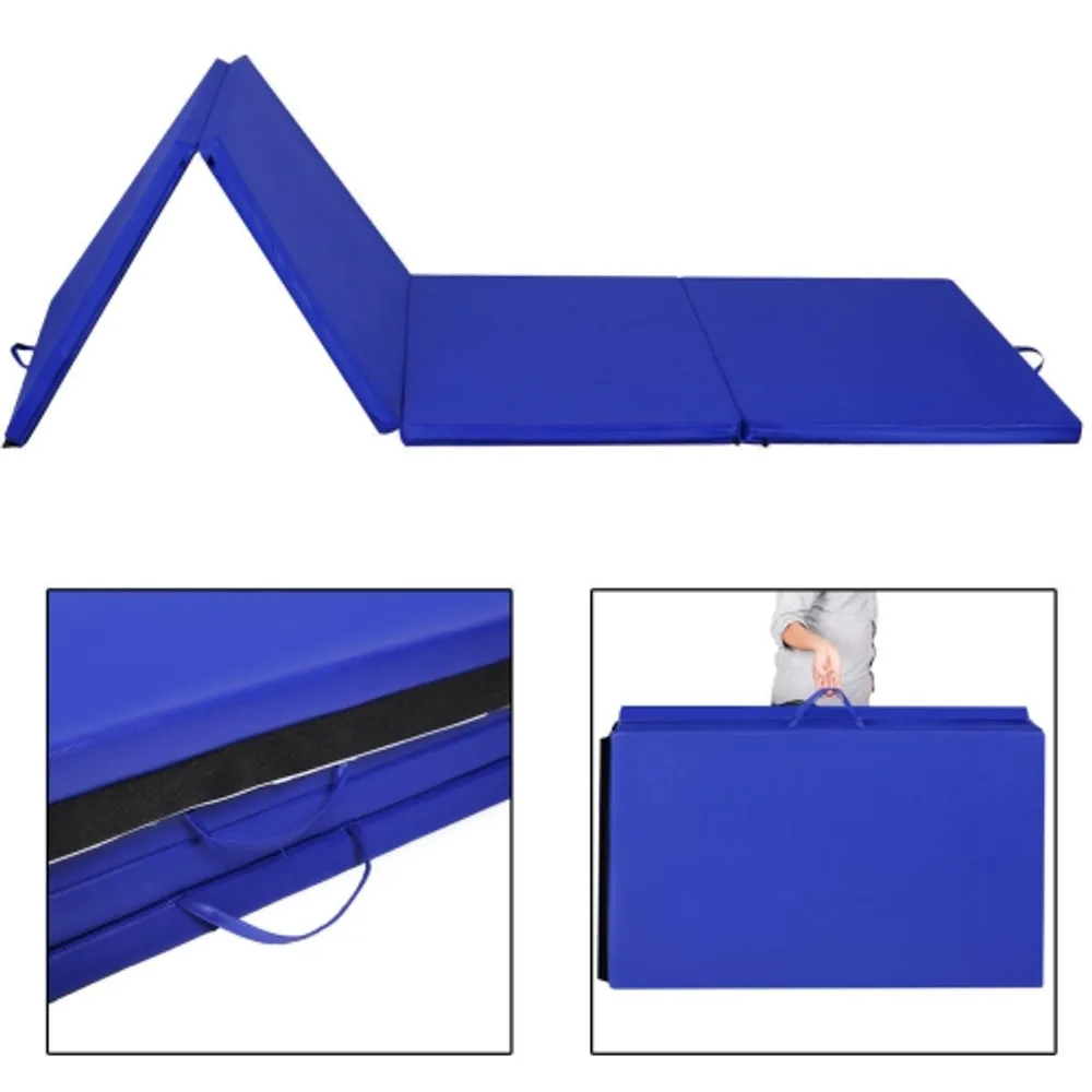 4'x10'x2 Gymnastics Gym Folding Exercise Aerobics Tumbling Yoga