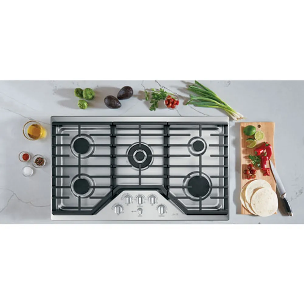 Café 36" 5-Burner Gas Cooktop (CGP95362MS1) - Stainless Steel