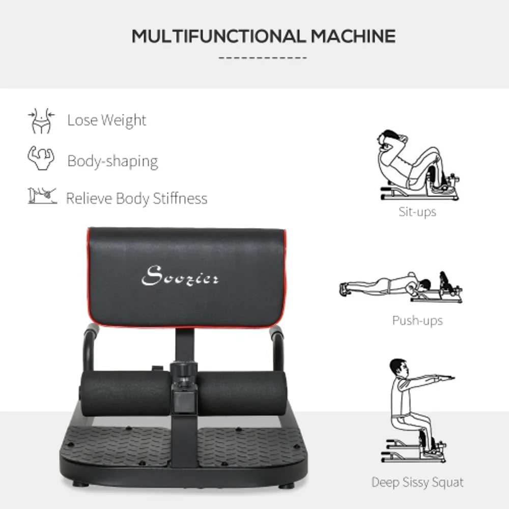 Soozier Deep Squat Machine, Abs Abdominal Exercise, Leg Workout