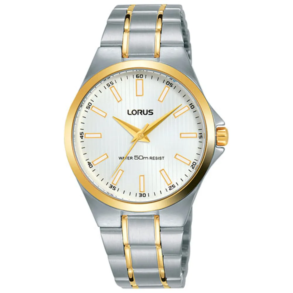 Montre-bijou de 32 mm pour femmes de Lorus - Doré/argenté/blanc