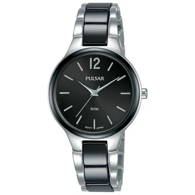 Pulsar 30mm Women's Fashion Watch - Silver/Black