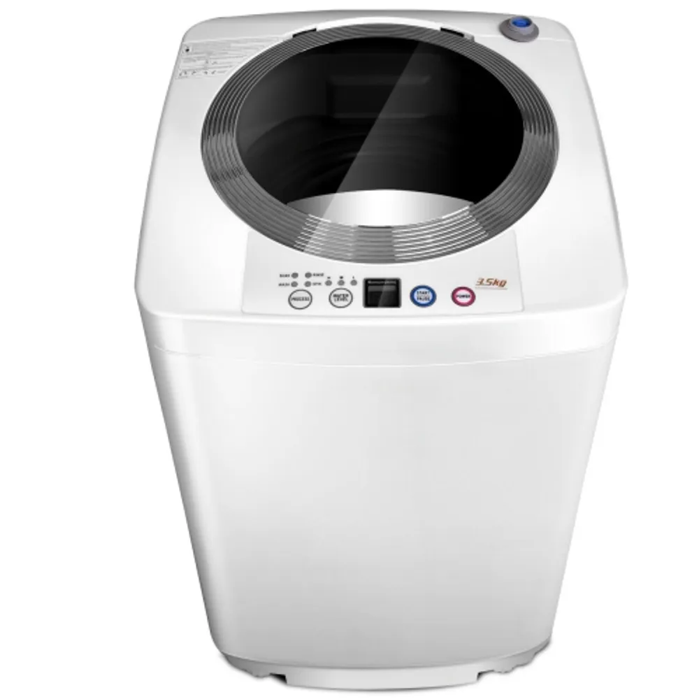Giantex Full Automatic Washing Machine, 2 in 1 Portable Laundry Washer  1.5Cu.Ft 11lbs Capacity Washer and Spinner Combo 8 Programs 10 Water Levels