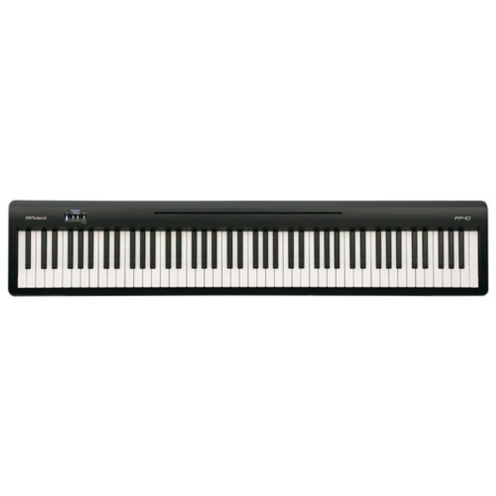 Piano numérique à 88 touches lestées à marteaux FP-10 de Roland - Noir