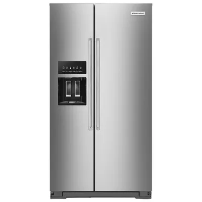 Kitchenaid 36" 24.8 Cu. Ft. Side-By-Side Refrigerator w/ Ice Dispenser (KRSF705HPS) - Stainless
