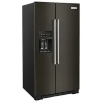 Kitchenaid 36" 24.8 Cu. Ft. Side-By-Side Refrigerator w/ Ice Dispenser (KRSF705HBS) - Black Stainless