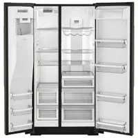 Kitchenaid 36" 24.8 Cu. Ft. Side-By-Side Refrigerator w/ Ice Dispenser (KRSF705HBS) - Black Stainless