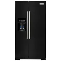 Kitchenaid 36" Counter-Depth Side-By-Side Refrigerator w/ Ice Dispenser (KRSC703HBS) - Black Stainless