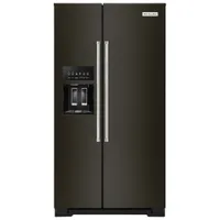 Kitchenaid 36" Counter-Depth Side-By-Side Refrigerator w/ Ice Dispenser (KRSC700HBS) - Black Stainless
