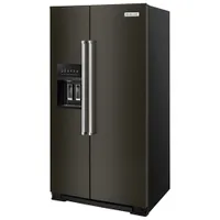 Kitchenaid 36" Counter-Depth Side-By-Side Refrigerator w/ Ice Dispenser (KRSC700HBS) - Black Stainless