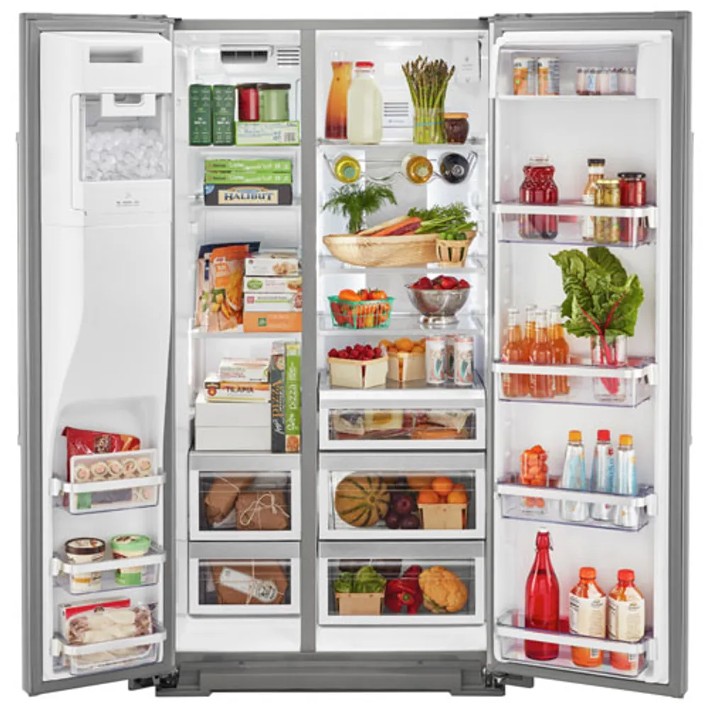 Kitchenaid 36" Counter-Depth Side-By-Side Refrigerator w/ Ice Dispenser (KRSC700HPS) - Stainless