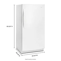 Whirlpool 16 Cu. Ft. Frost-Free Upright Freezer (WZF57R16FW)