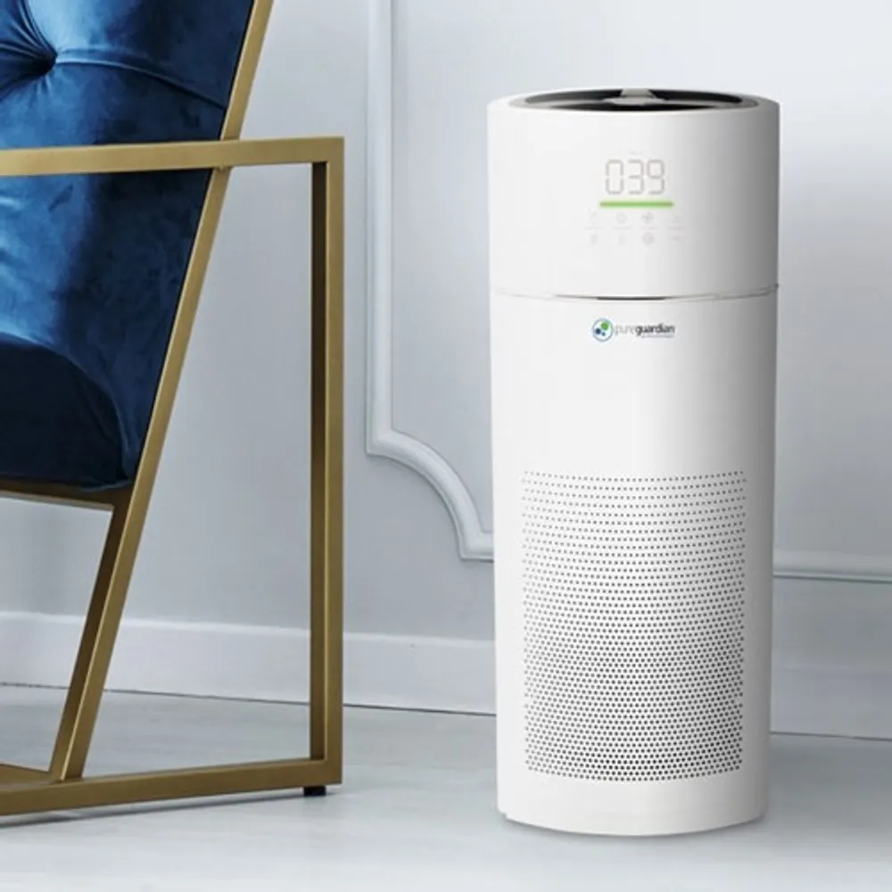 GermGuardian PureGuardian Tower Air Purifier with HEPA Filter - White