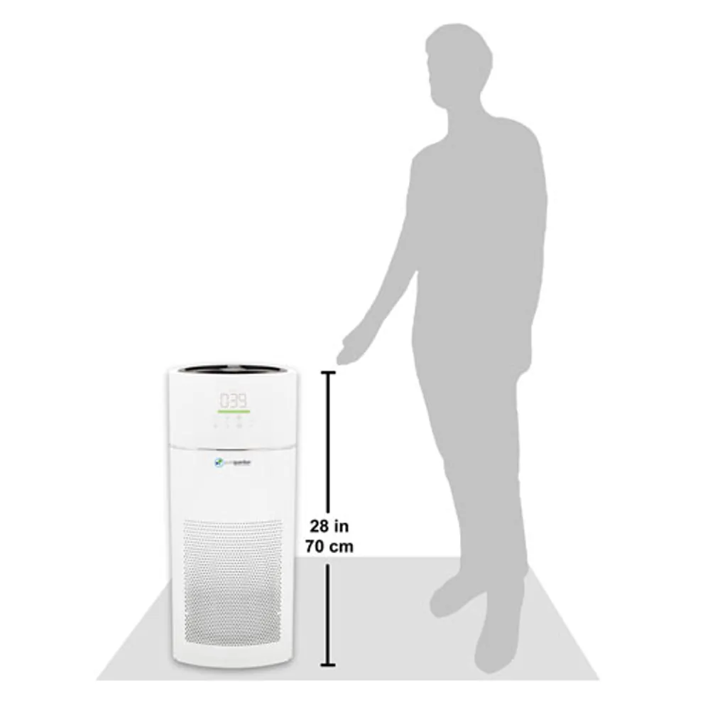 GermGuardian PureGuardian Tower Air Purifier with HEPA Filter - White