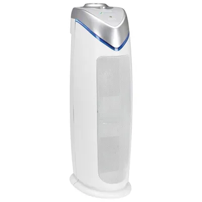 Purificateur d'air vertical 4-en-1 de GermGuardian avec filtre HEPA - Blanc