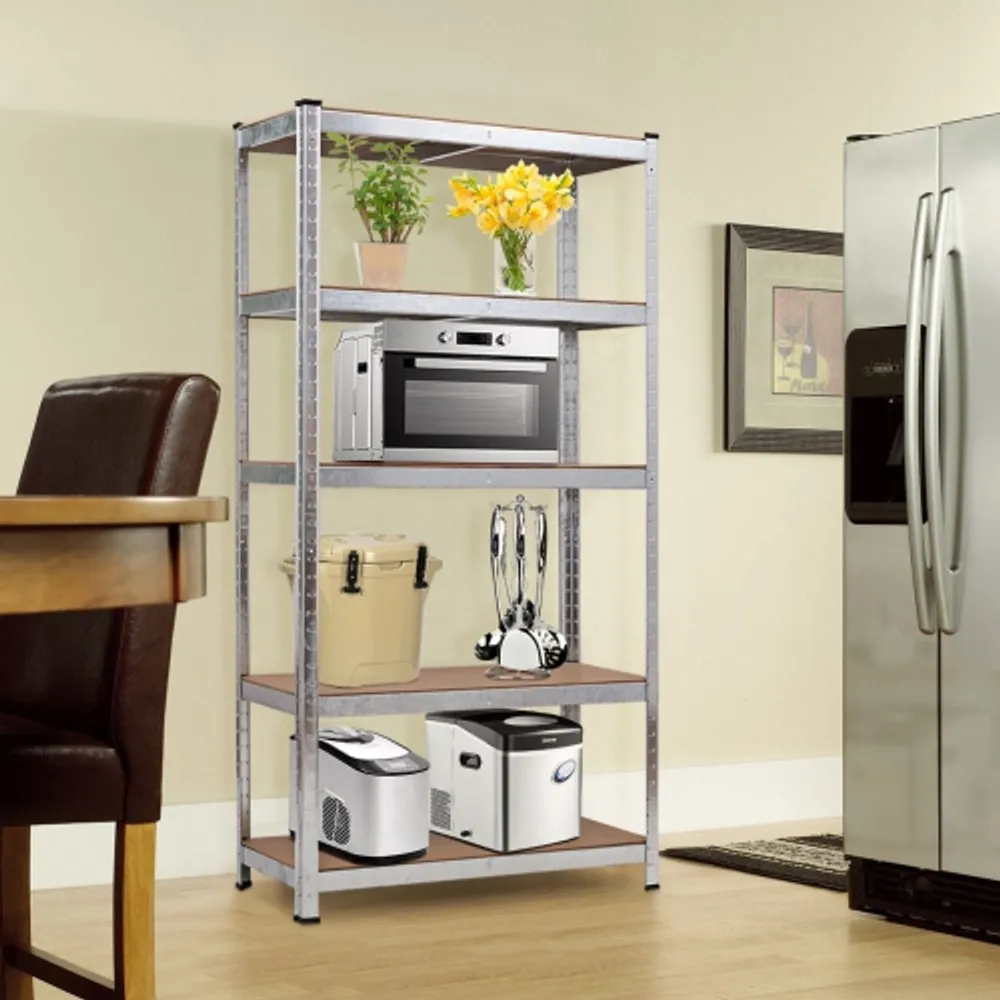 Costway Storage Shelf Steel Metal 5 Levels Adjustable Shelves